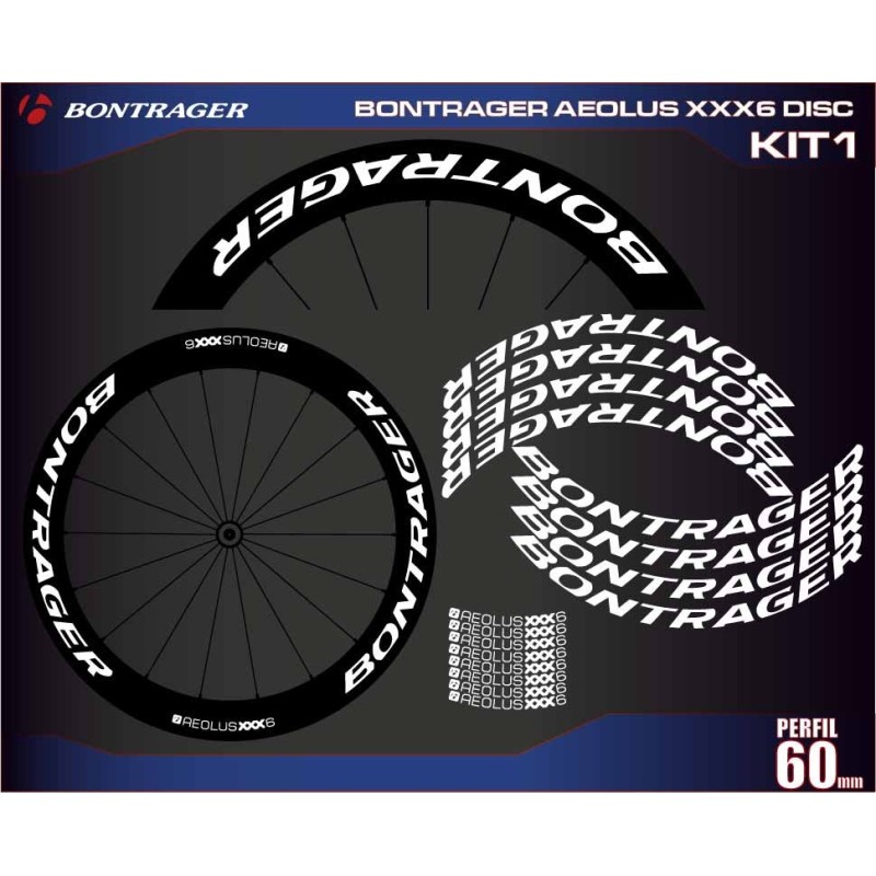 BONTRAGER AEOLUS XXX6 DISC KIT1 stickers for bike, vinyls, decals,  stickers, labels.