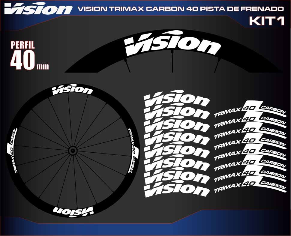 VISION TRIMAX CARBON 40 DISC KIT1 adesivi per moto, vinili