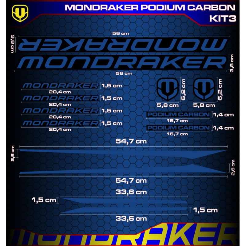 MONDRAKER PODIUM CARBON Kit3