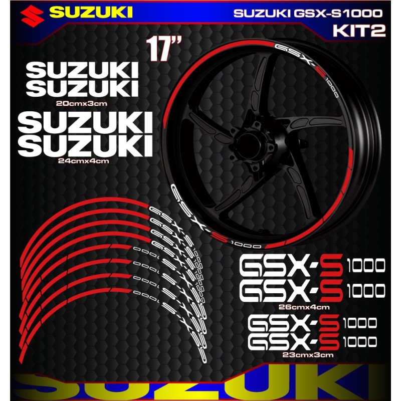 Vinilos Kit PRO adhesivos para llantas de moto Suzuki SV650