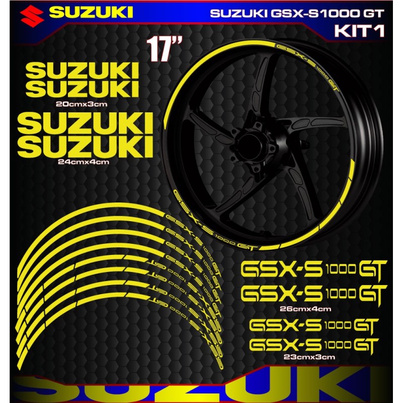 Autocollants Réfléchissants Pour Jantes Moto Suzuki GSXS1000 – Style 9, étanches, Adhésif Fort