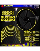Adhesives, stickers, decals, stickers for SUZUKI GSX-S1000 motorcycle rim edges, FREE SHIPPING
