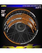 Adhesives, stickers, decals, stickers for motorcycle rim edges KTM 890 ADVENTURE, FREE SHIPPING