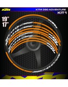 Adhesives, stickers, decals, stickers for motorcycle rim edges KTM 390 ADVENTURE, FREE SHIPPING