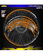 Adhesives, stickers, decals, stickers for motorcycle rim edges KTM 450 RALLY FACTORY, FREE SHIPPING