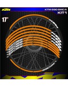 Adhesives, stickers, decals, stickers for motorcycle rim edges KTM 690 SMC R, FREE SHIPPING
