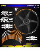 Adhesives, stickers, decals, stickers for edges of motorcycle tires KTM 890 DUKE, FREE SHIPPING