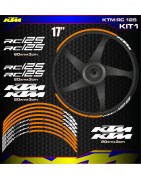 Adhesives, stickers, decals, stickers for motorcycle rim edges KTM RC 125, FREE SHIPPING