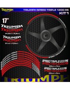 Adhesives, stickers, decals, stickers for motorcycle rim edges TRIUMPH SPEED TRIPLE 1200 RS, FREE SHIPPING