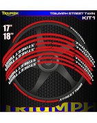 Adhesives, stickers, decals, stickers for TRIUMPH STREET TWIN motorcycle rim edges, FREE SHIPPING