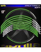 Adhesives, stickers, decals, stickers for motorcycle rim edges APRILIA TUONO V4, FREE SHIPPING.